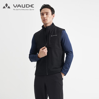 巍德（VAUDE）户外运动休闲旅行轻便保暖防泼水马甲防风衣无袖通勤软壳外套男 VAUDE黑 M