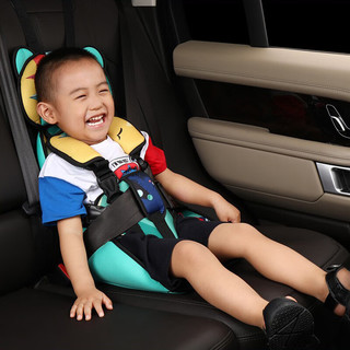 迪加伦 汽车儿童座椅垫宝宝便携式带固定器车载儿童坐垫 星空熊 便携式儿童座椅垫-星空熊