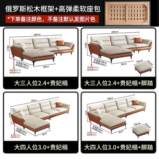 栗晟 布艺沙发客厅小户型科技布意式极简家用现代简约沙发 科技布+海绵座包