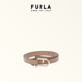 芙拉（FURLA）FURLA芙拉NUVOLA牛皮优雅女士腰带 灰褐色 75