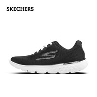 SKECHERS 斯凯奇 女鞋轻便软底网面鞋减震休闲跑步鞋 黑色/白色 37