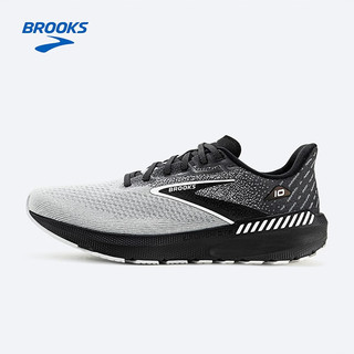 BROOKS 布鲁克斯 男轻盈缓震女官方透气耐磨疾速跑鞋Launch 启速10 黑色/黑珍珠/白色