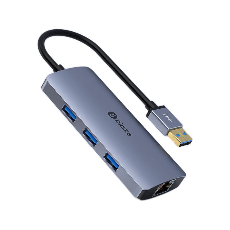 有券的上、PLUS会员：Biaze 毕亚兹 USB3.0分线器+网卡