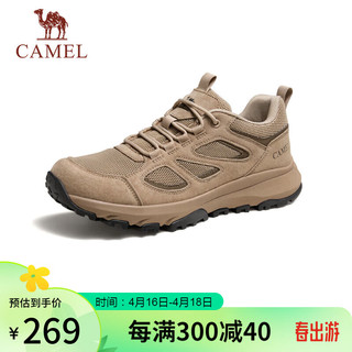 骆驼（CAMEL）复古运动户外休闲透气男士休闲鞋子 G14S829601 大地棕 40 