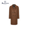 AQUASCUTUM/雅格狮丹春夏女士中啡中长款大衣外套Q4901ML031 中啡/87 L