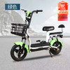 安顺骑新国标可上牌电瓶车48v小型电动自行车男女双人 代步车 绿色（电池可提+靠背） 48v12ah (铅酸助力续航约80里）