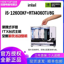 yeston 盈通 RTX4060TI/i5 12600kF 便携式 全新diy迷你手提台式电脑游戏主机