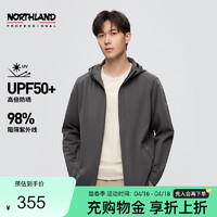 NORTHLAND 诺诗兰 针织外套男式防晒抑菌户外休闲百搭连帽NKWDH5219S