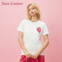 Juicy Couture 橘滋 奶油草莓Logo图案毛巾绣女式T恤