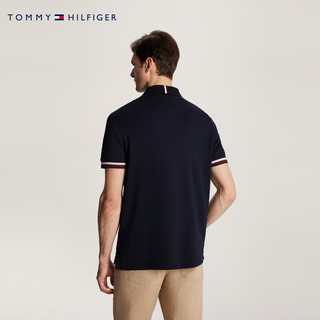 TOMMY HILFIGER24春季男装纯棉学院风徽章刺绣合身版短袖POLO衫34776 藏青色DW5 S （：120-135斤）