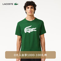 LACOSTE法国鳄鱼男装24年休闲百搭短袖T恤TH8937 291/深绿色 4 /175