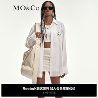MO&Co.Reebok联名系列2024夏OVERSIZE挺括衬衫外套MBD2SHT015 漂白色 XS/155