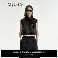 MO&Co.Reebok联名系列2024夏轻量花苞型上衣夹克MBD2TOP046 黑色 XS/155