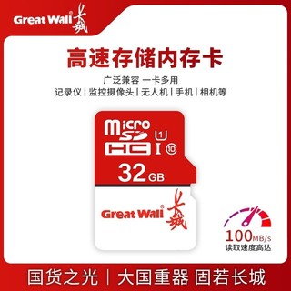 百亿补贴：Great Wall 长城 G2高速内存卡256G记录仪128G监控摄像64G手机sd相机存储卡