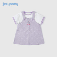 JELLYBABY T恤吊带裙两件套 紫色 100