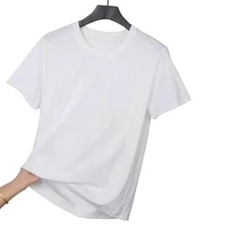 纯白短袖t恤 200g偏薄白色