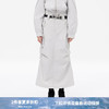 RE'VAN芮范2024春季设计师款酷感抽褶灰白工装半裙RM11506206 白色 L/40