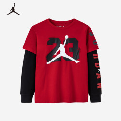 nike耐克aj童装男童长袖t恤儿童杰斯特红160