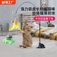 逗猫棒长杆猫薄荷旋转球零食玩具磨牙棒自嗨解闷猫咪用品仿真消耗