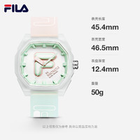 FILA 斐乐 果冻硅胶手表女手表复古透明渐变小方表 FLM38-6489-003