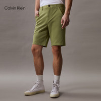 Calvin Klein Jeans24春夏男士简约布标休闲通勤直筒西裤短裤J325910 L9N-迷迭香绿 31