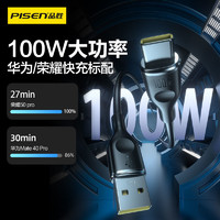 PISEN 品胜 TypeC数据线pd100W超级快充充电线通用华为6A小米5A安卓手机