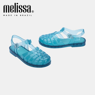 Melissa（梅丽莎）复古女士时尚织潮流舒适罗马凉鞋33718 蓝色透明 5（35-36码）