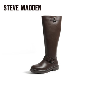 STEVE MADDEN/思美登冬季烟筒靴时装高筒靴 GENERALLY 深咖色 37