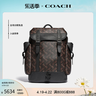 COACH 蔻驰 男士马车图案印花HITCH 双肩包