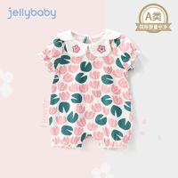 JELLYBABY 杰里贝比 女宝宝连体衣夏季中小童夏装哈衣新生儿夏装短袖婴儿衣服