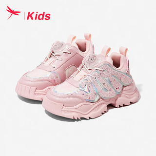 红蜻蜓红蜻蜓儿童24年运动鞋女童时尚运动跑鞋 粉色 26-37 33