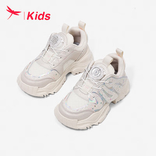 红蜻蜓红蜻蜓儿童24年运动鞋女童时尚运动跑鞋 米色 26-37 33