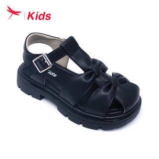 红蜻蜓红蜻蜓儿童24年夏季女童公主凉鞋时尚包头凉鞋 黑色 26-37 36