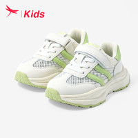 红蜻蜓红蜻蜓儿童24年运动鞋男女童运动休闲跑鞋 白/绿色 26-37 32