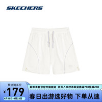 SKECHERS 斯凯奇 休闲时尚运动裤L224W045 棉花糖白/0074 S