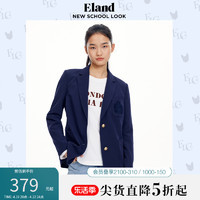 E·LAND 衣恋 Eland衣恋西装外套女修身收腰短款减龄青春学院风春季新款