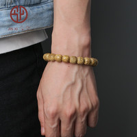 今夕海南原生态黄星月菩提子手串未脱脂鸡油黄金籽飞碟手持男女士手链 原生态鸡油黄12*11mm 19颗 单圈