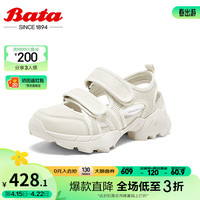 Bata包头凉鞋女2024夏季厚底运动休闲百搭透气凉鞋A2537BH4 米色 36