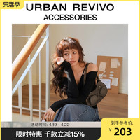 URBAN REVIVO 2023秋季新款女士潮酷朋克废土拉链单肩包UAWB30023