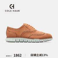 colehaan/歌涵 男士牛津鞋 2024春夏镂空通勤透气商务休闲鞋C39019 棕色 40