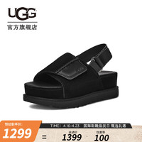 UGG夏季女士休闲舒适厚底纯色露趾可调式鞋面束带凉鞋1152652 BLK  黑色 37 BLK | 黑色