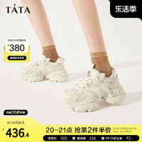 TATA 他她 跃动Tata他她厚底老爹鞋女爆款超火黑色运动鞋2024春新款WJ901AM4