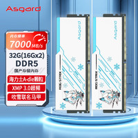 Asgard 阿斯加特 32GB(16GBx2)套 DDR5 7000 台式机内存 吹雪马甲 海力士A-die颗粒