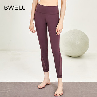 Bwell 秋季镂空外穿高腰提臀紧身健身运动裤瑜伽打底裤女BWY7051