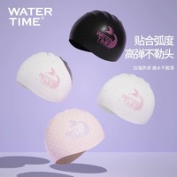 WATERTIME 游泳帽女款加大长发不勒头印花美人鱼系列专业硅胶泳帽