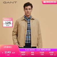 GANT甘特男士时尚复古通勤美式休闲翻领短款夹克外套|7006077 248卡其色 L