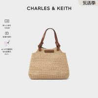 CHARLES & KEITH CHARLES&KEITH;春夏女包CK2-30782111复古柔软单肩包编织托特包女