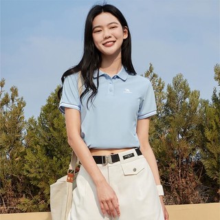 CAMEL 骆驼 运动polo衫女春夏半袖上衣宽松透气女士t恤短袖