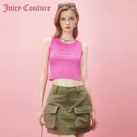 Juicy Couture 橘滋 梅子酱Logo烫钻针织女式背心