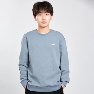 LI-NING 李宁 男子运动卫衣舒适套头无帽卫衣长袖时尚百搭休闲卫衣秋季运动上衣